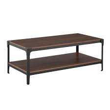 Investing in a coffee table with storage can help to get all of these items in their place, making your room look cleaner and more welcoming. 46 Urban Industrial Angle Iron Wood Coffee Table Dark Walnut C46aictdw
