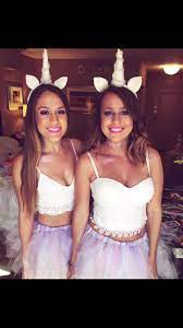 Unicorn Costume And Makeup Such A Glitter Filled And Magical Halloween Diy Halloween Costumes For Women Halloween Costumes Friends Halloween Costumes Women