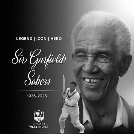 A great innings has come to an end. In our hearts, now and forever, Sir Garfield Sobers. 🖤🏏