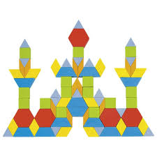 Geometric Wooden Pattern Blocks Elements A Motifs Jeux Mathematiques Mathematiques