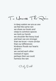 To Harness The Rain Cindy Smith Rain Poems Cindy Smith Poems