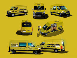 Free Ultra Realistic Delivery Van Mockup Set Free Mockup Mockup Design Freebie