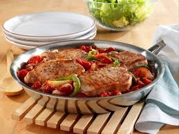 Vegetables and pork chops are cooked and seasoned with onion soup mix. Skillet Pork Chop Dinner Ready Set Eat