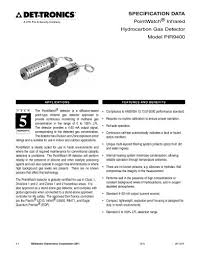 The pointwatch eclipse® model pirecl ir hydrocarbon gas detector is our most rugged stainless steel, point infrared gas detector. Alle Kataloge Und Technischen Broschuren Von Detector Electronics Corp Det Tronics