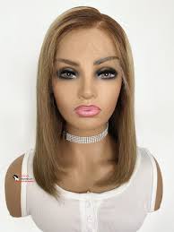 Louis-Ash blonde bob HD Lace front Wig Pre plucked Brazilian virgin human  hair bleached knots
