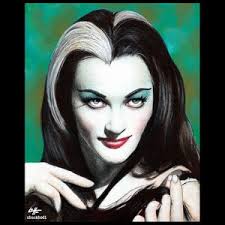 Lily Herman Munster Kiss Frankenstein Dracula the Munsters Vintage Style  Metal Makeup Hand Pocket Compact Mirror