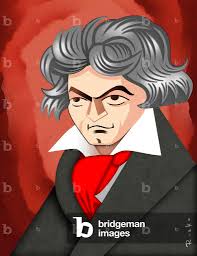 Image of Caricature of the composer Ludwig van Beethoven (drawing) by  Risko, Robert (b.1956)