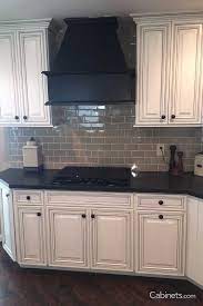 Bronson Maple Bright White Chocolate Glaze White Cabinets Black Countertops White Glazed Cabinets Black Countertops
