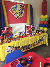 Uno Card Theme Birthday Party Ideas Photo 1 Of 22 Baby Boy 1st Birthday Party Fun Birthday Party Boys 1st Birthday Party Ideas