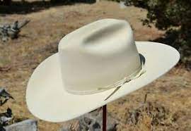 Bailey 7x Beaver Fur Felt Hat Cattlemen Crown 4 Brim Buckskin 7 3 8 73 Ebay