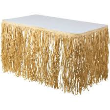 Natural Raffia Table Skirt 28in X 9ft Girls Birthday Party Supplies Discount Party Supplies Luau Party Supplies