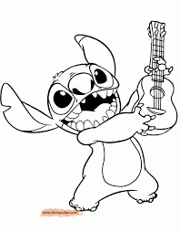 Lilo and stitch coloring pages printable coloring pages of stitch growling, standing on his head, eating sweets, playing the ukulele, holding a frog, etc. Pin On Stitch Coloring