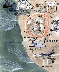 Helene Cooper Africa Liberia Illustrated Map Map Art Map Design