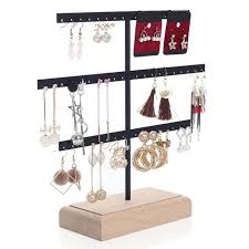 27x22,5x7 cm matière:métal/bois suivez l'actualité de la boutique (nouveauté, promotion…) sur notre page facebook : 52 Crochets Bijoux Presentoir Boucle D Oreille Collier Organisateur De Stockage Noir Cdiscount Bijouterie
