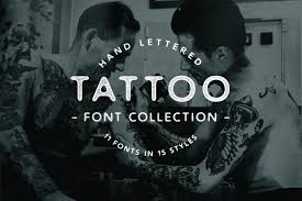 Tattoo Font Collection 44410 Script Font Bundles Tattoo Font Font Bundles Classic Tattoo