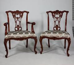 Set Of 8 Mahogany French Chippendale Traditional Dining Chairs Traditional Dining Chairs Dining Chairs Chair