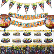 4.8 out of 5 stars 21. Set Of 68 Pcs Dragon Ball Z Theme Birthday Party Supplies And Decorations For 10 Guests Include Favors Bags Plates Table Cover Decor Kit Walmart Com Walmart Com