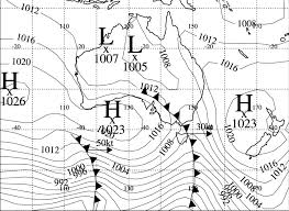 Weather Chart Showing The Mean Sea Level Pressure Manual