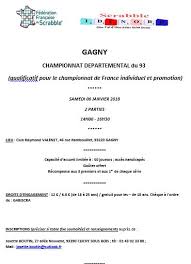De 2 à 4.but du jeu : Gagny Th2 Chpt Depart 93 Scrabble Ile De France Nord