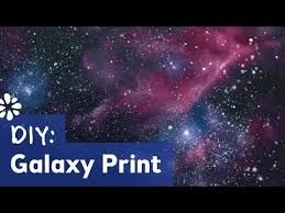 Diy Galaxy Print Painting Tutorial Sea Lemon Youtube