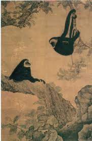 北宋枇杷戏猿图轴台北故宫博物院此图同样为北宋中期作品 是不可多得的珍品 关于此图的风格 大多数专家认为代表了与崔白齐名的另一位花鸟画家易元吉的风格 ancient paintings china art art