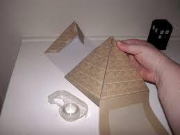 Use a ruler to achieve accurate measurements. How To Make An Egyptian Pyramid Feltmagnet