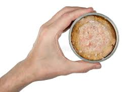 Maybe you would like to learn more about one of these? An Elderly Man Holds In His Hand A Opened Can Of Canned Pork St Stock Image Image Of Pork Background 132317227