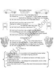 Hard to handle may refer to: Mercedes Benz Song Student Version Esl Worksheet By Ameliarator