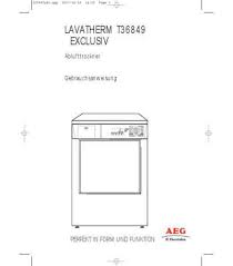 Aeg Electrolux T36849 Clothes Dryer Download Manual For Free Now 154d2 U Manual Com