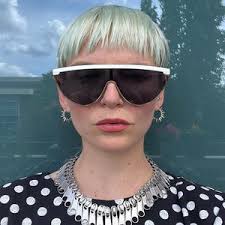 Zipper Necklace, Light Blue