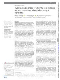 PDF) Investigating the effects of COVID-19 on global male sex work  populations: a longitudinal study of digital data