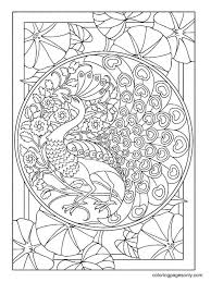 Best 10 sheets about outline peacock coloring book with different shapes. Print Adult Art Nouveau Style Peacock Coloring Pages Peacock Coloring Pages Coloring Pages For Kids And Adults