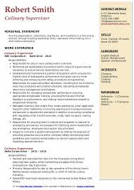 Salter is an employee of sodexo. Culinary Supervisor Resume Samples Qwikresume