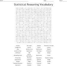 Statistical Reasoning Vocabulary Word Search Wordmint
