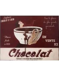 Plaque Metal Vintage Chocolat Chaud Boisson Chaude Hiver Tasses De Chocolat Metal Vintage Chocolat