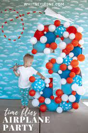 Whitney Irene Ford Mom Blogger Diy Party Planning Crafter Whitneyireneford On Pin Airplane Birthday Party Boy Birthday Party Themes Time Flies Birthday