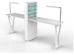 Hot Item Salon Wholesale Popular Portable Cheap High Class Double Nail Table Manicure Table Nail Salon Decor Nail Salon Design