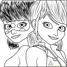You can either choose to color your drawings online or print them to color and offer them to your family and friends. Ladybug And Cat Noir Coloring Page Free Miraculous Ladybug Coloring Home