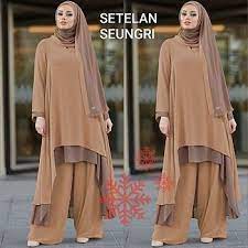 Dari mulai fashion hijab celana kulot satuan hingga grosir celana kulot ada semua disini. Modis Setelan Jumbo Seingri Setelan Kulot Big Size Muslim Muslimah Promo Shopee Indonesia