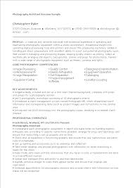 assistant photographer resume