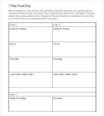 33 Food Log Templates Doc Pdf Excel Free Premium