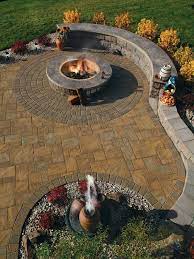 Curved Stone Bench Backyard Patio Backyard Patio Stones