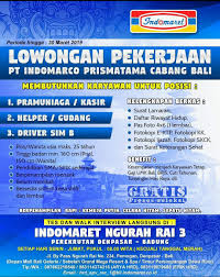 We did not find results for: Di Catat Hari Waktu Dan Pt Indomarco Prismatama Facebook