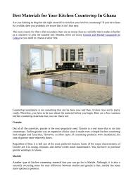 Glass countertops provide an abundance of design possibilities. Best Kitchen Countertops In Ghana By Stone Depot Issuu