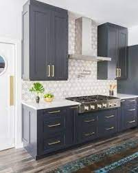 The shaker profile of the cupboards lend a classic look to the space, with gold tapware pairing beautifully with the statement ross gardam pendant lights. 200 Blue Kitchens Ideas In 2021 Blue Kitchens Kitchen Design Kitchen
