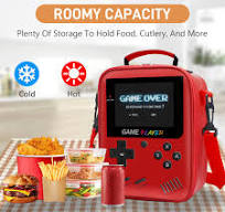 Amazon.com: ZHIMEBYE Fiambrera para niños para la escuela, bolsa de  almuerzo para niños, lonchera de cuero con aislamiento para videojuegos  para niños ...