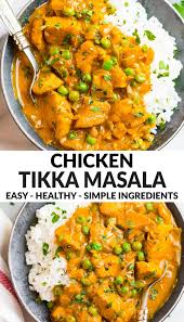 This Easy Chicken Tikka Masala Recipe Is Healthy And Made With Ingredients You Can Find At Any G Chicken Tikka Masala Recipes Masala Recipe Tikka Masala Recipe