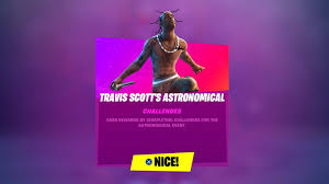 It was released on april 22nd, 2020 and was last available 223 days ago. Fortnite All Travis Scott S Astronomical Challenges Guide Chapter 2 Season 2 Youtube