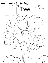 For each letter of the alphabet you'll receive 24 pages of bible activities, worksheets, charts, coloring pages, math explorations and more. Tree Letter T Coloring Page Free Printable Coloring Pages For Kids