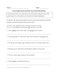 Present And Past Tense Verbs Worksheet Verb Worksheets Irregular Past Tense Verbs Verb Tenses